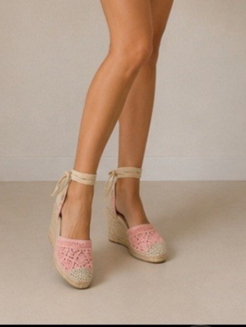 Just fab shoes Women Coral Espadrilles size 7.